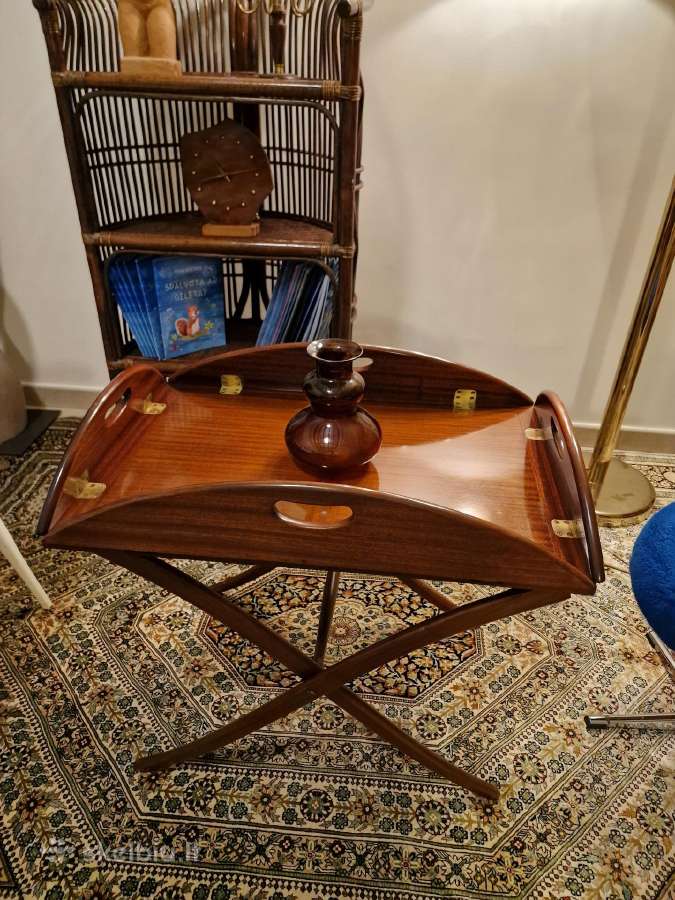 Vintažinis mid century raudonmedžio staliukas - nuotraukos Nr. 20