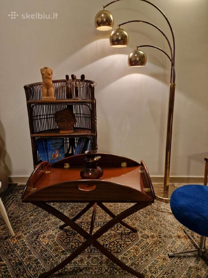 Vintažinis mid century raudonmedžio staliukas - nuotraukos Nr. 21