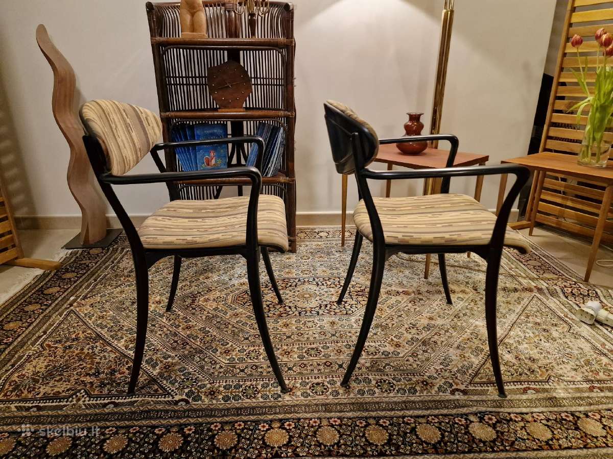 Vintažinės mid century autorinės kėdės