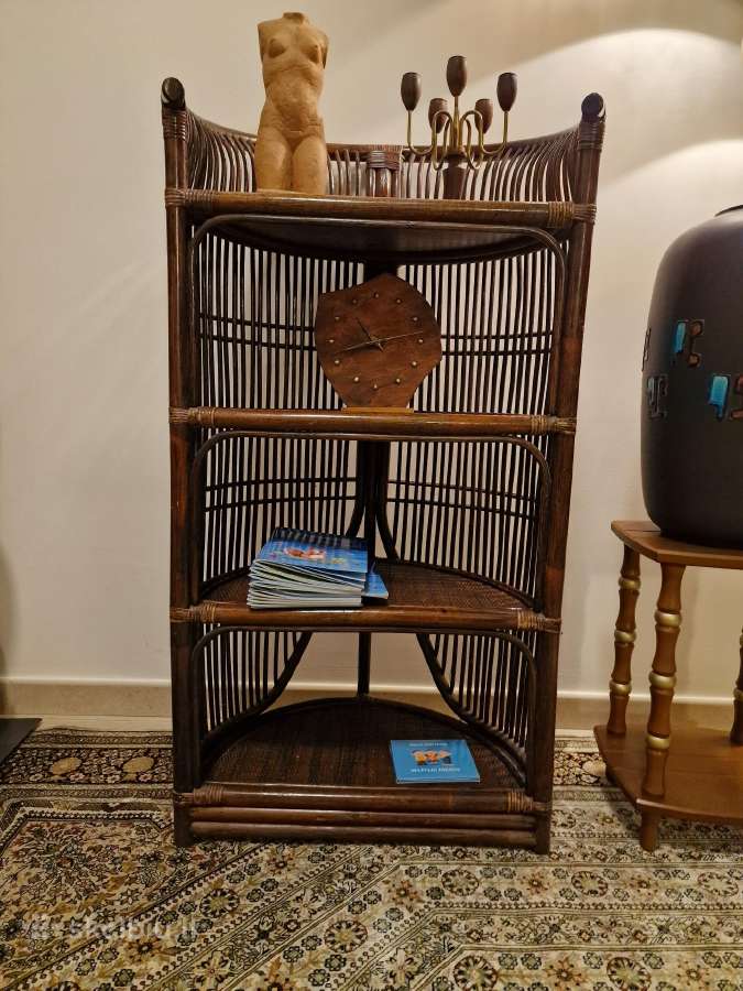 Vintažinė mid century ratango etažerė - nuotraukos Nr. 7