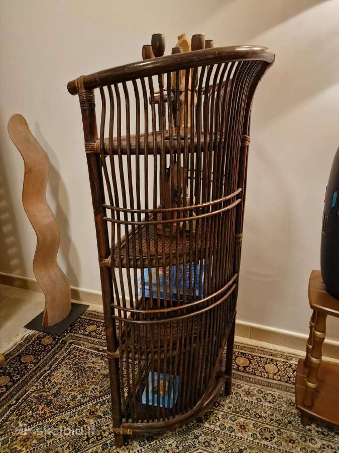 Vintažinė mid century ratango etažerė - nuotraukos Nr. 8