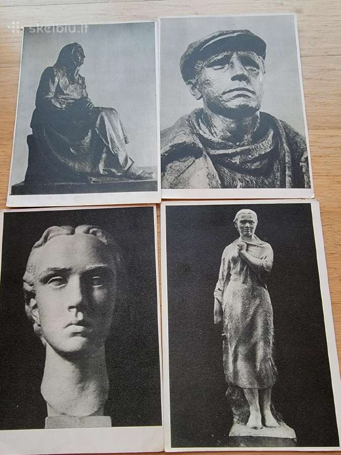 1958m.atvirukų komplektas "Skulptūros darbai" - nuotraukos Nr. 2