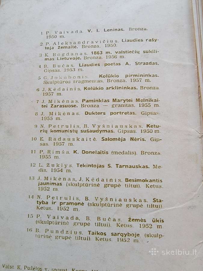 1958m.atvirukų komplektas "Skulptūros darbai" - nuotraukos Nr. 3