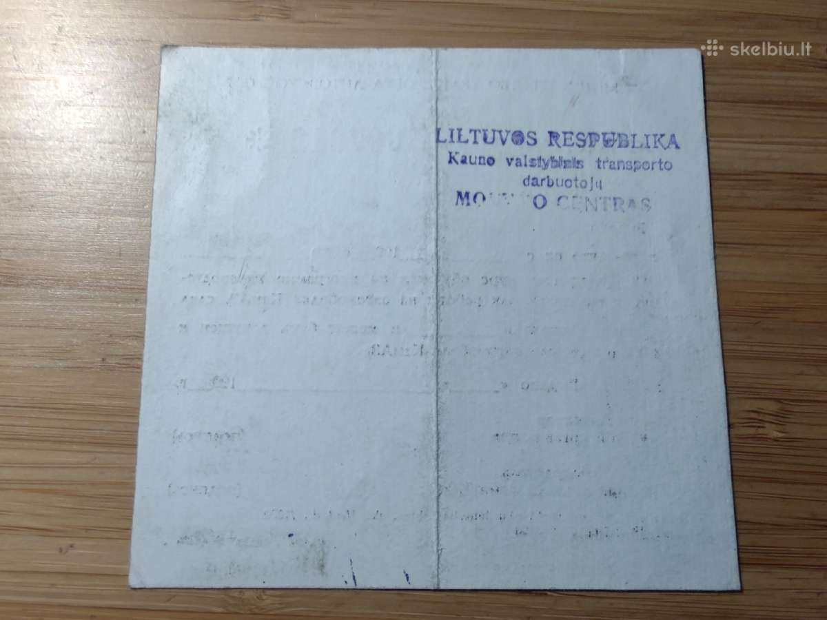 Lr transporto ministerijos pažymėjimas 1991 - nuotraukos Nr. 3