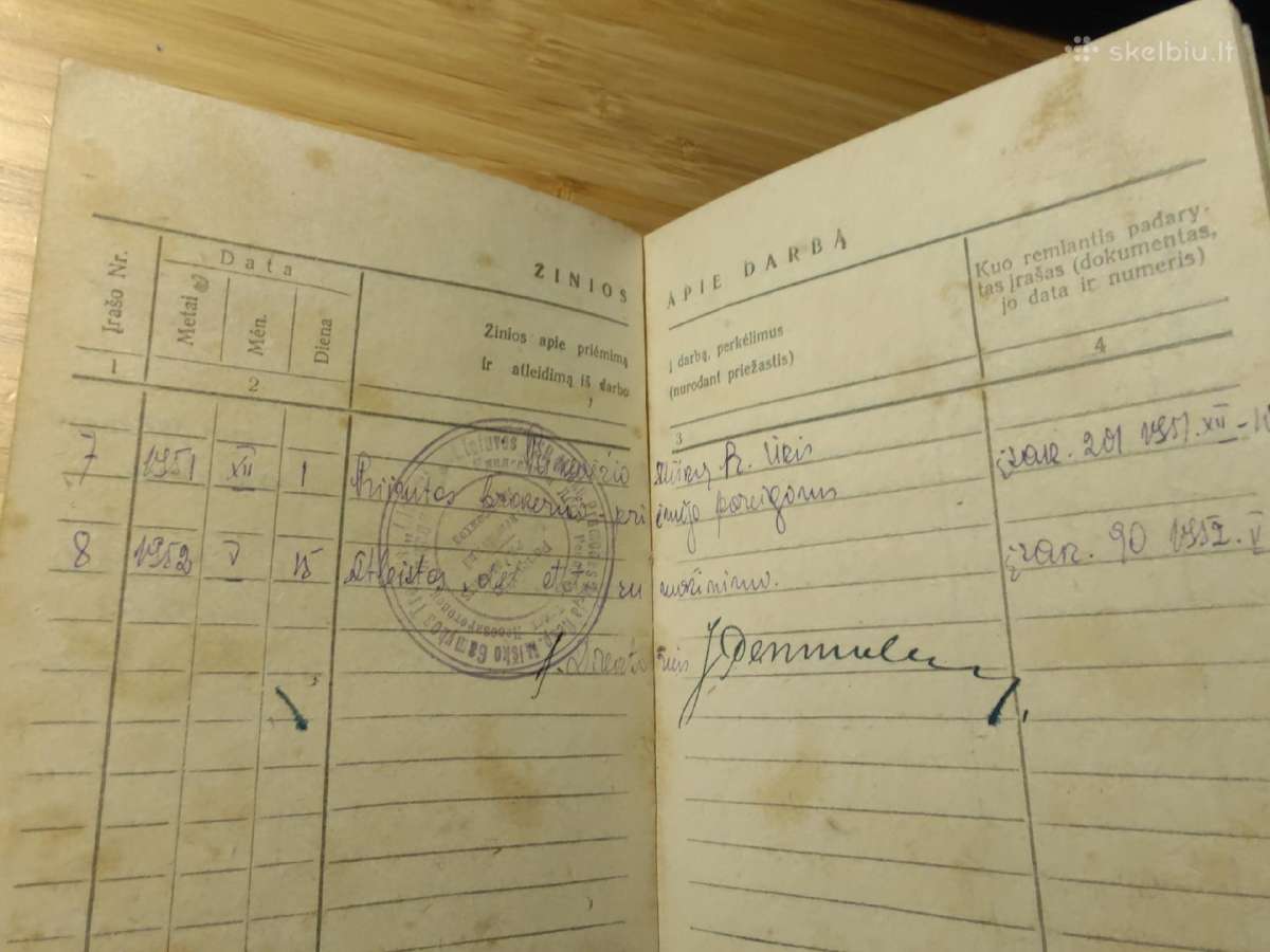 Darbo knygelė 1948 Kupiškio miškų pramonė - nuotraukos Nr. 5