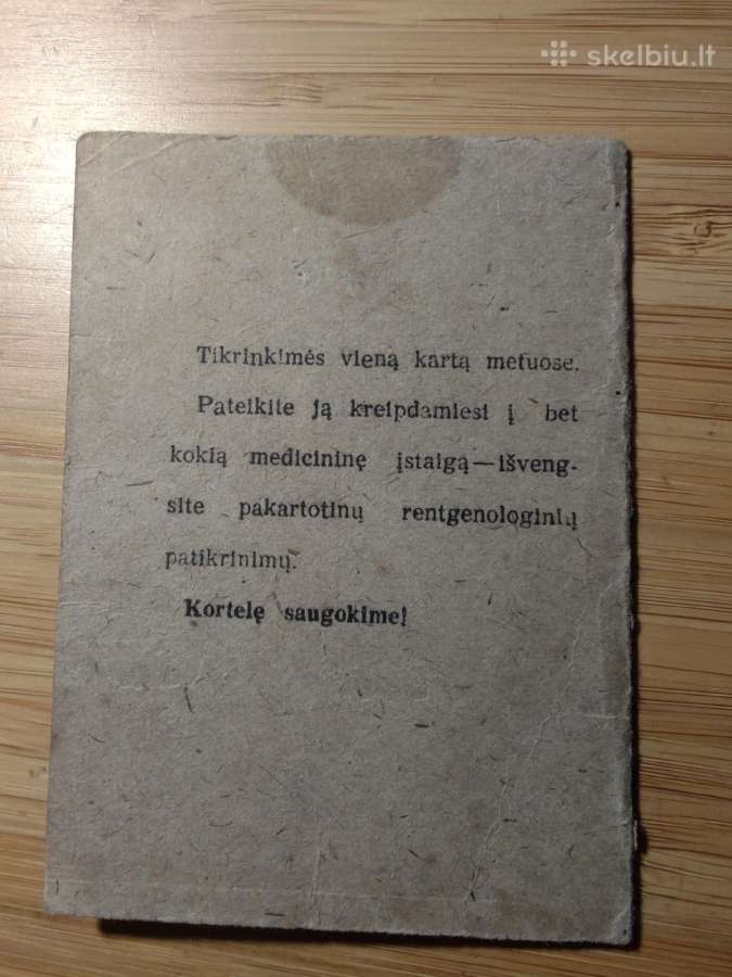 Krūtinės ląstos rentgeno patikrinkimų kortelė - nuotraukos Nr. 3