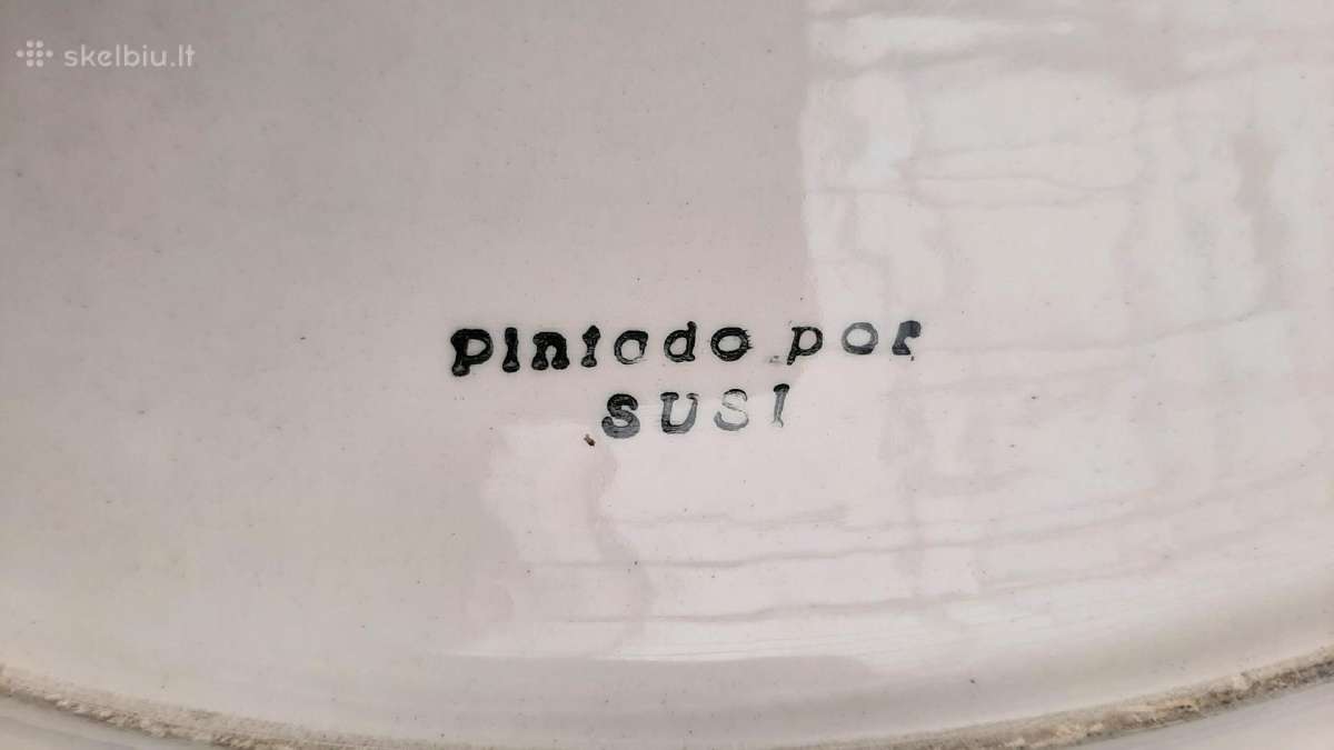 Vintažinė lėkštė porcelianas fajansas - nuotraukos Nr. 5