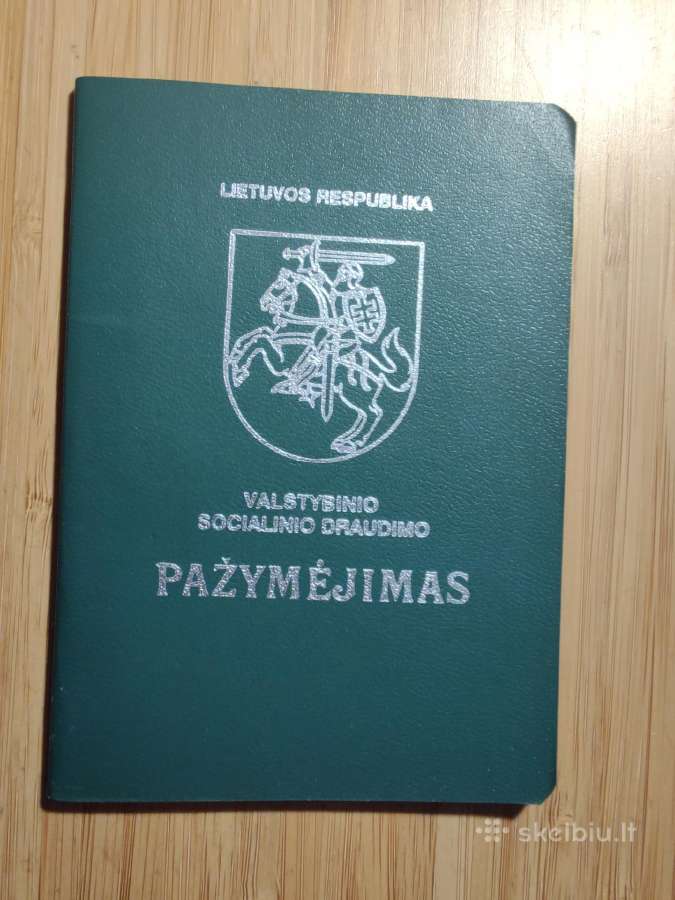 Valstybinio socialinio draudimo knygelė 1993