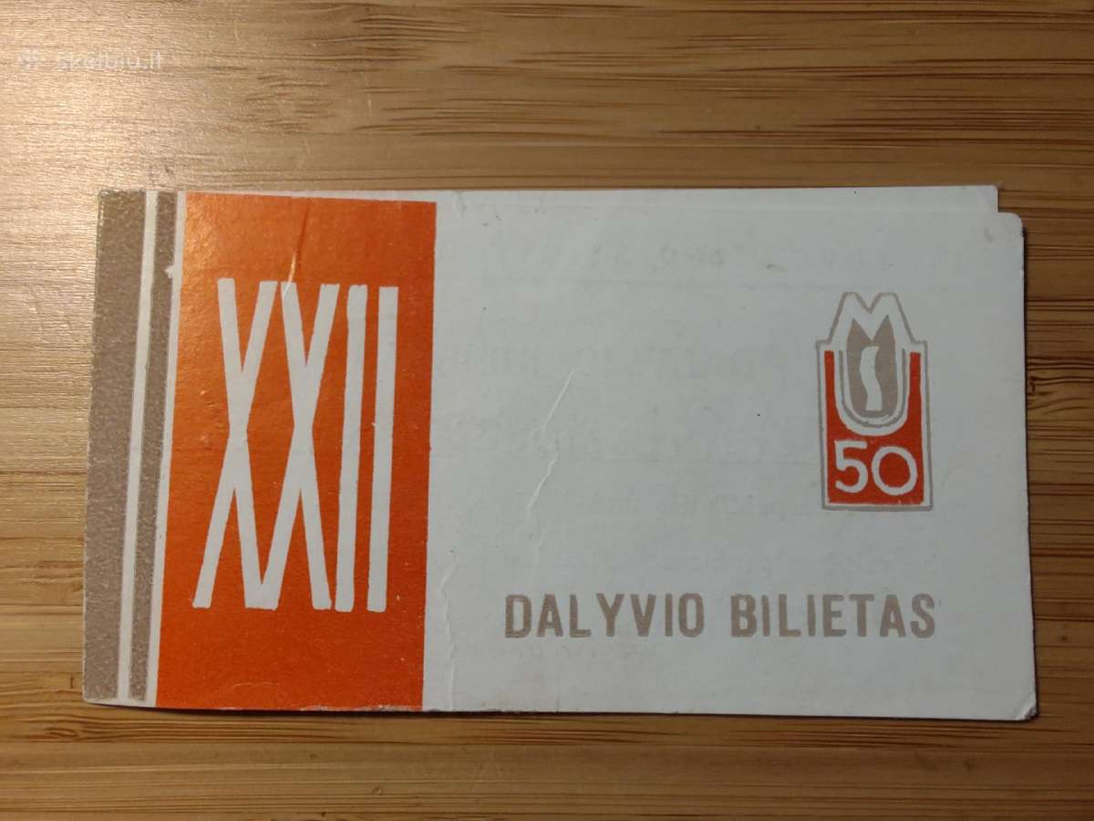 Ltsr Xxii suvažiavimo dalyvio bilietas