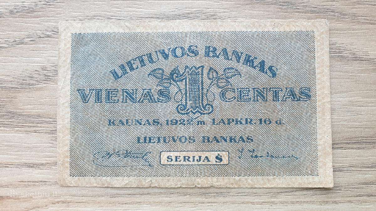 1922 metų 1 centas Lietuva