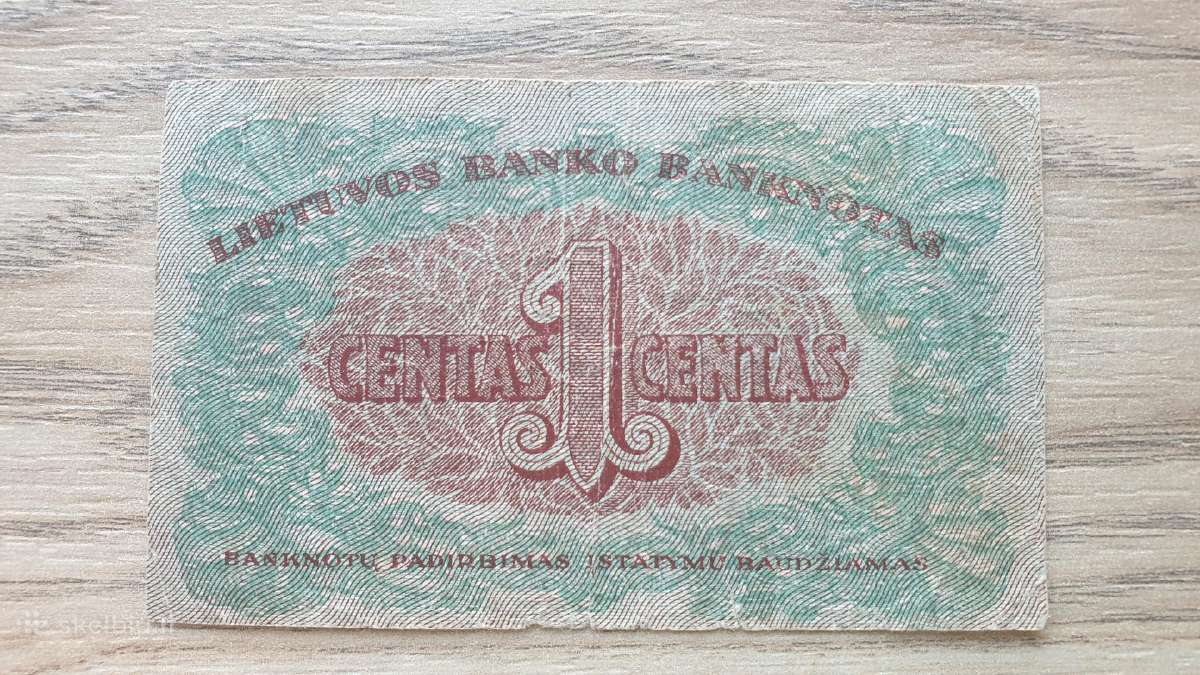1922 metų 1 centas Lietuva - nuotraukos Nr. 2