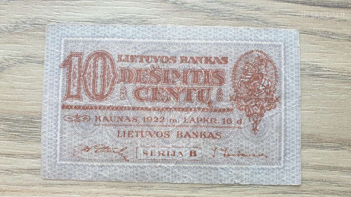 1922 metų 10 centų Lietuva