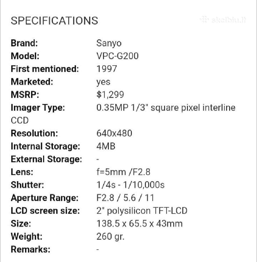 Sanyo Vpc-g200e - nuotraukos Nr. 3