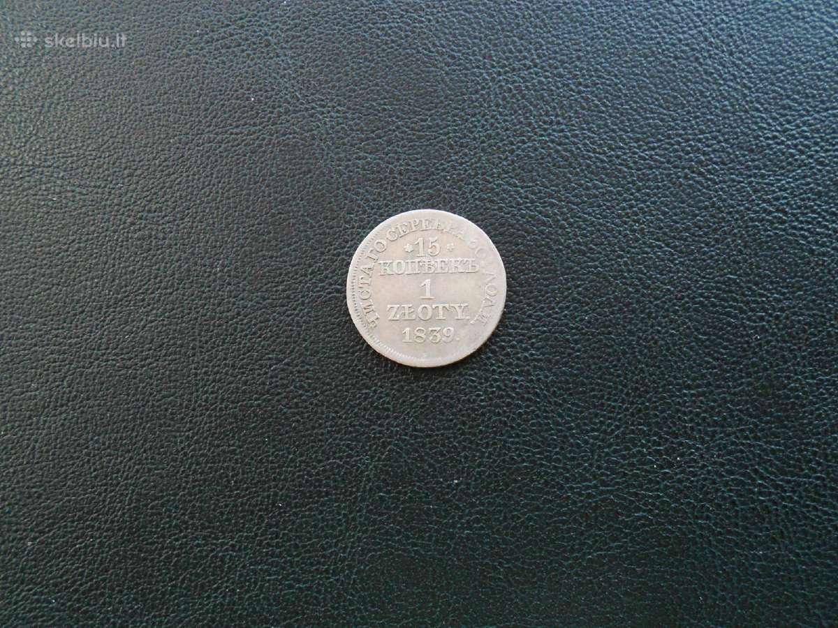 15 kapeikų 1 zlotas 1839m