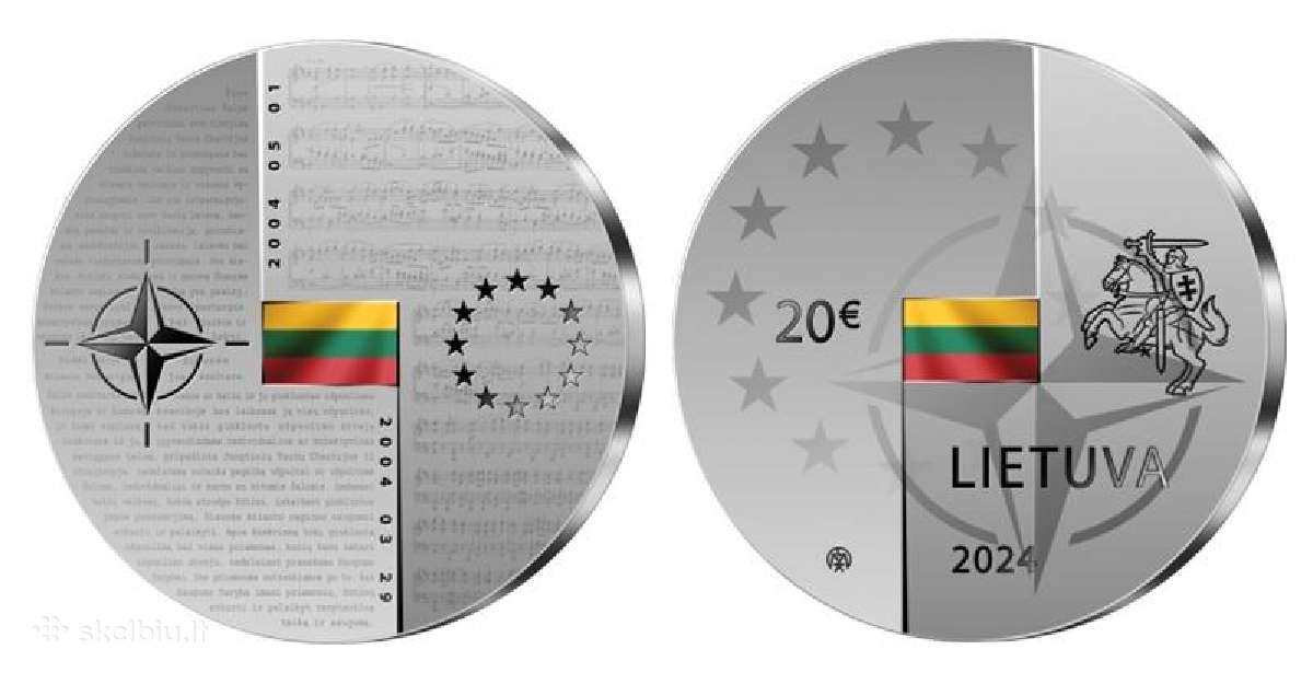 Lb proginės sidabrinės monetos - nuotraukos Nr. 3