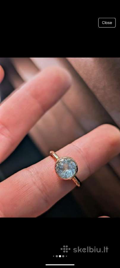 Auksinis žiedas akvamarinas makeitlouderjewellery - nuotraukos Nr. 6
