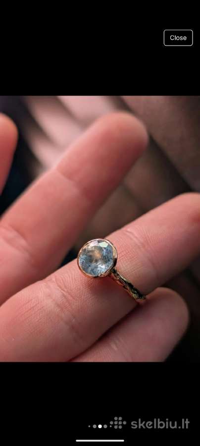 Auksinis žiedas akvamarinas makeitlouderjewellery - nuotraukos Nr. 8