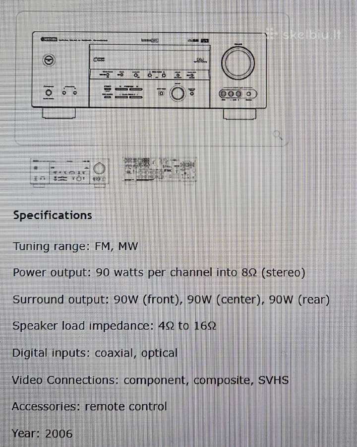 Yamaha garso stiprintuvas - nuotraukos Nr. 6