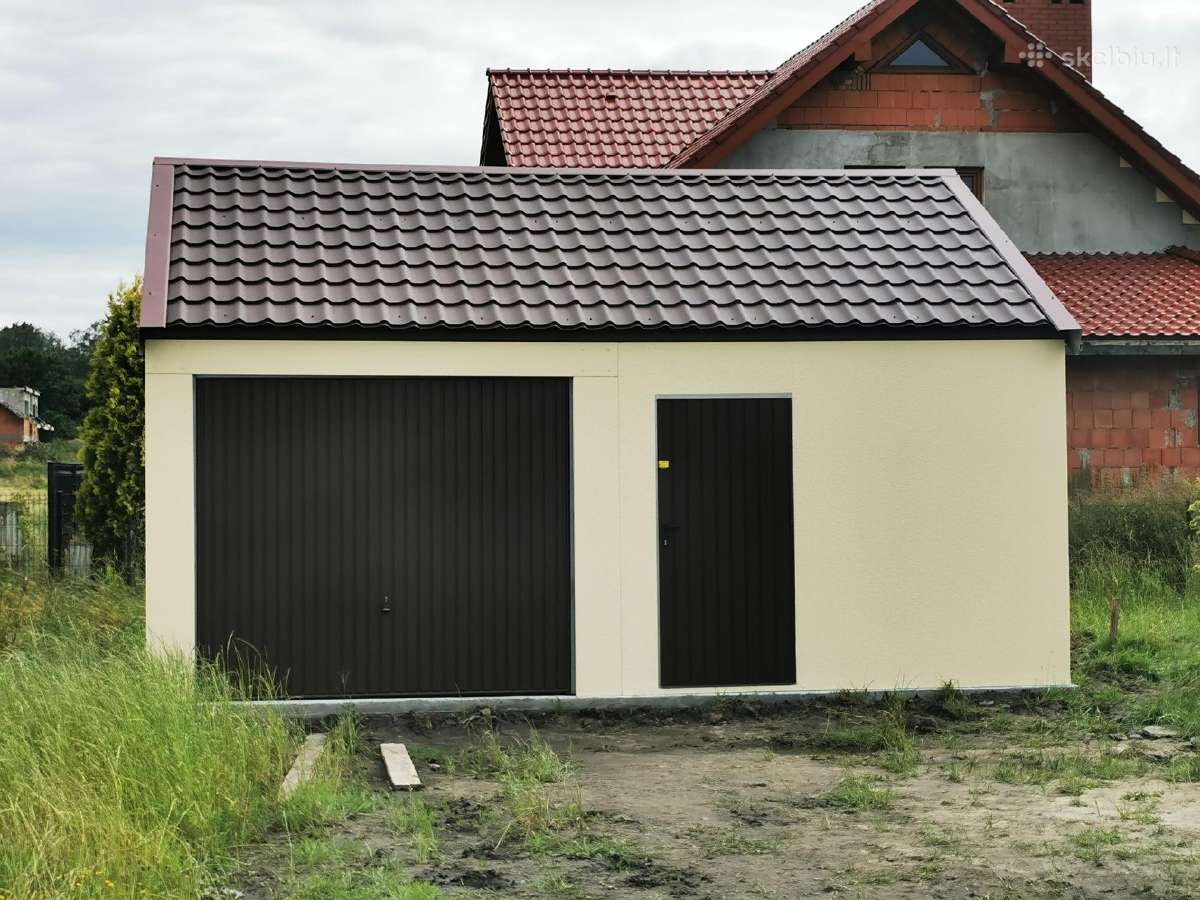 Garažas Moduliniai tinkuoti garažai - nuotraukos Nr. 28