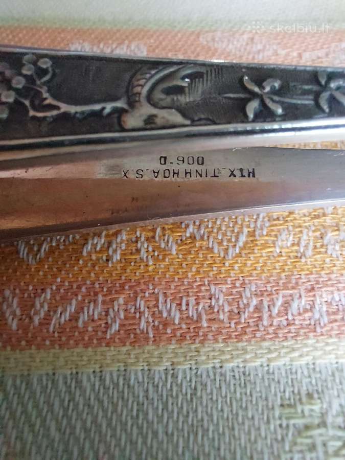 Sidabras 875 - Žnyplės Cukrui . Labai Gražiai Atro - nuotraukos Nr. 8