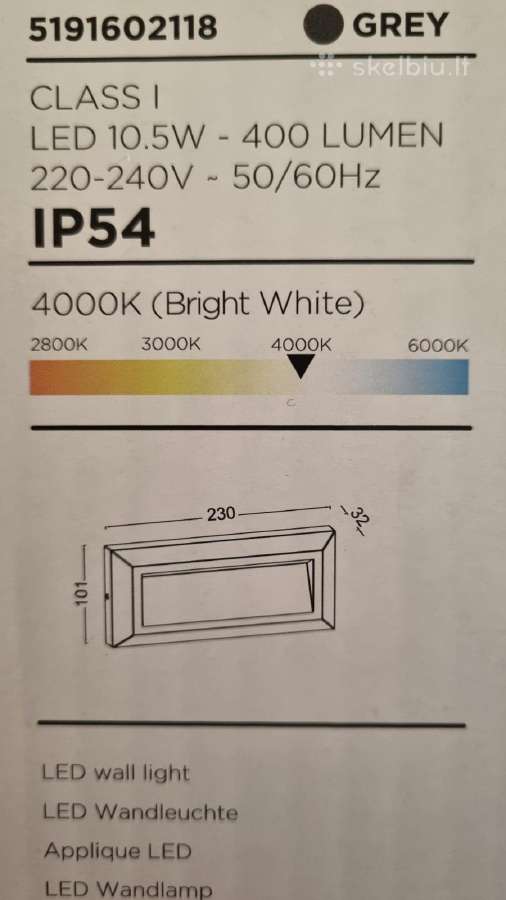 LED 10w paviršiniai sieniniai lauko šviestuvai - nuotraukos Nr. 5