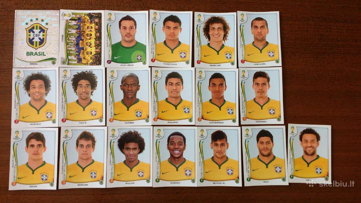 Panini 2014 Pasaulio Futbolo Čempionato Lipdukai
