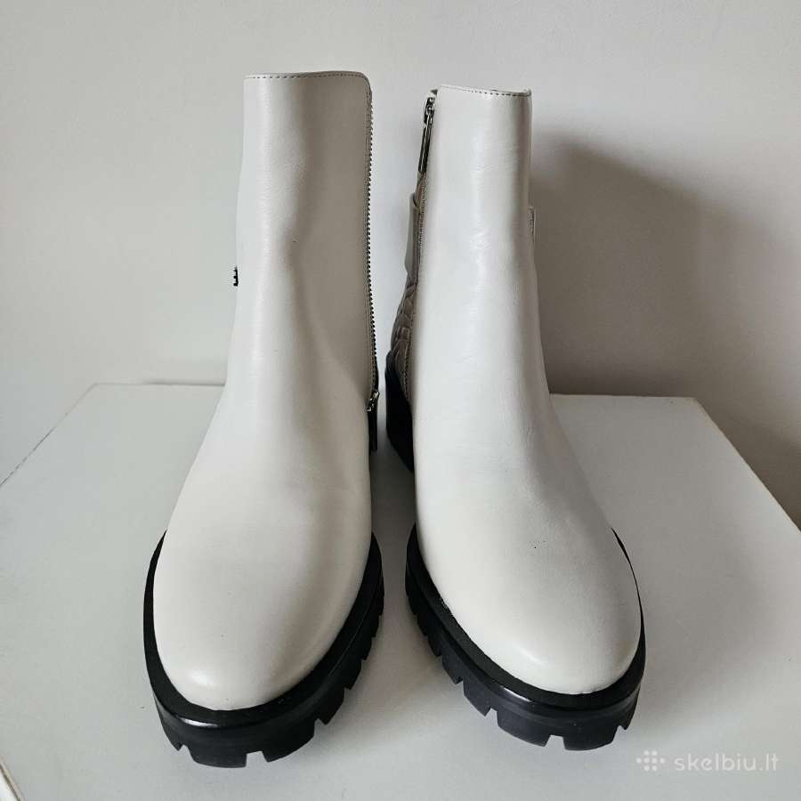 Karl Lagerfeld stilingi balti odiniai aulinukai - nuotraukos Nr. 11