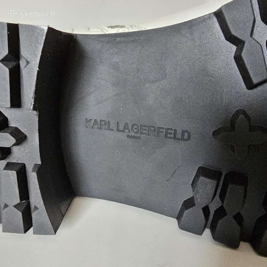 Karl Lagerfeld stilingi balti odiniai aulinukai - nuotraukos Nr. 15