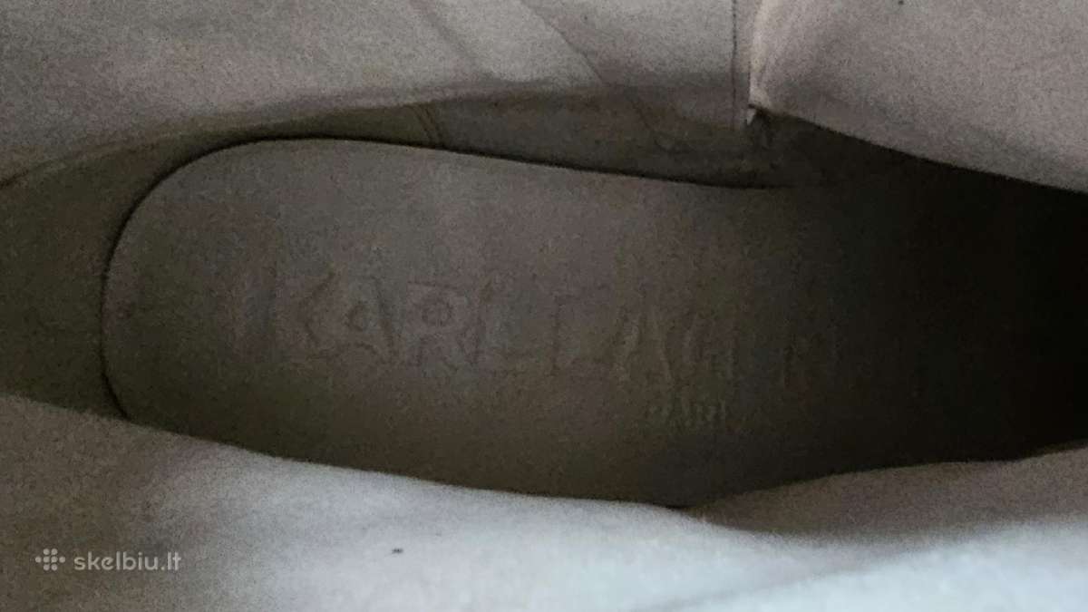 Karl Lagerfeld stilingi balti odiniai aulinukai - nuotraukos Nr. 18