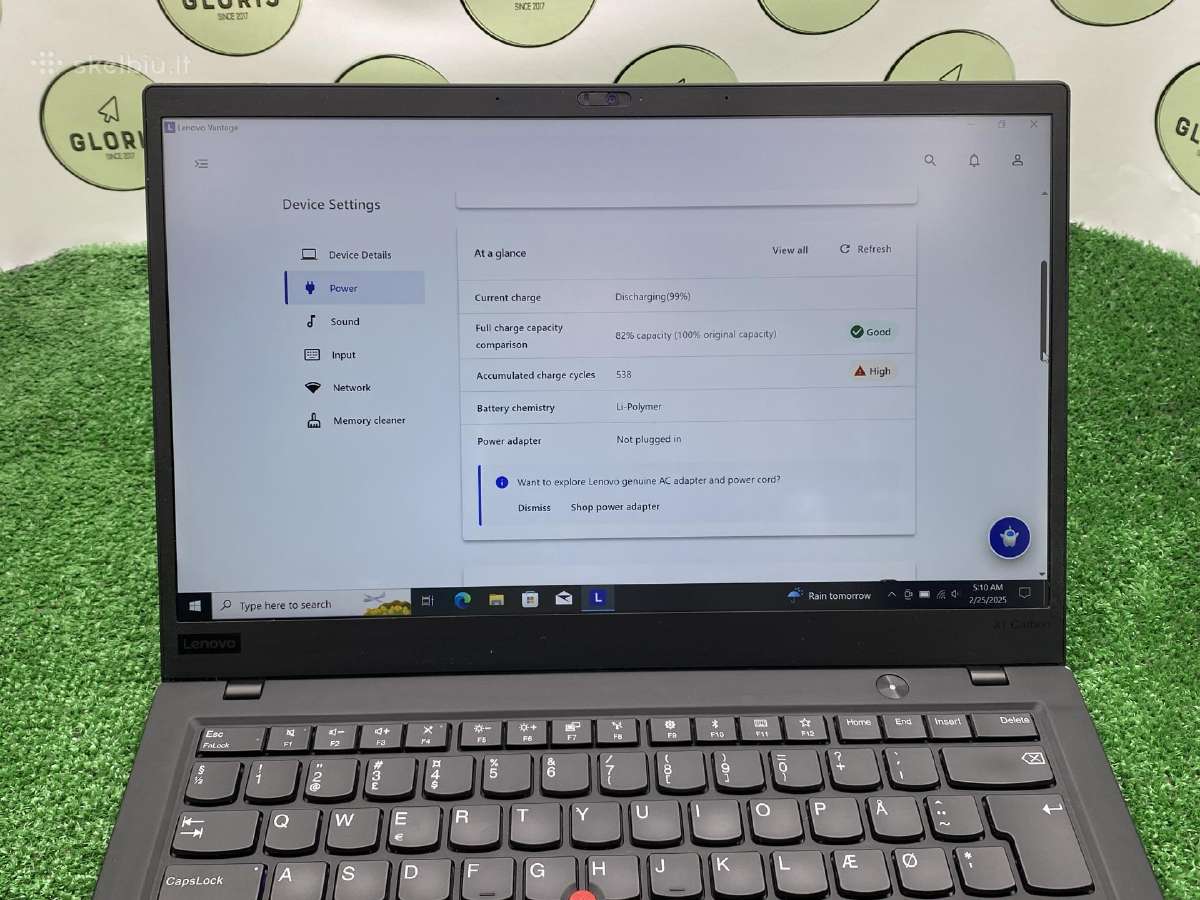 Lenovo Thinkpad X1 Carbon 6th i5-8250u 8ram 256ssd - nuotraukos Nr. 4