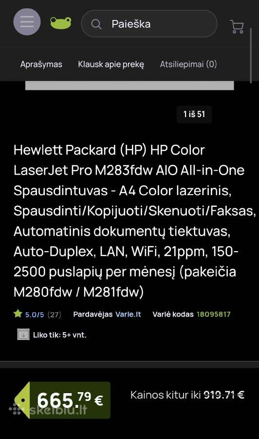 Hp lazerinis spausdintuvas spalvotas - nuotraukos Nr. 2