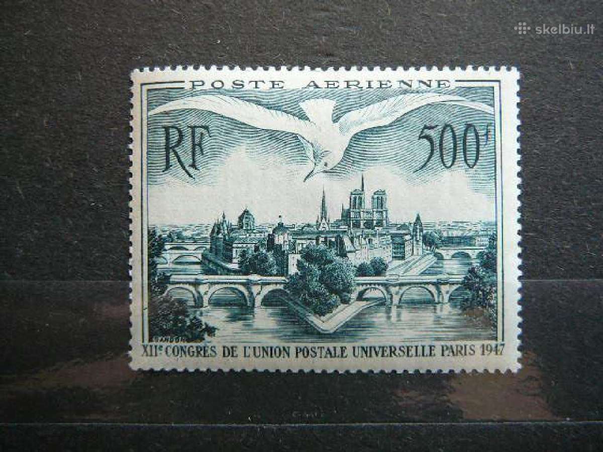 Pauksciai Tiltai Prancuzija 1947 Mnh pz782