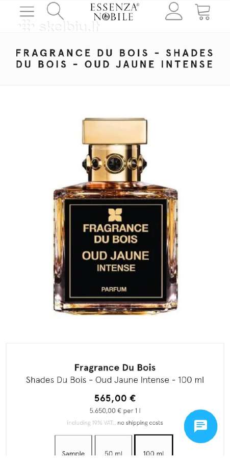 Fragrance Du Bois Oud Jaune Intense Parfum 100 ml - nuotraukos Nr. 6