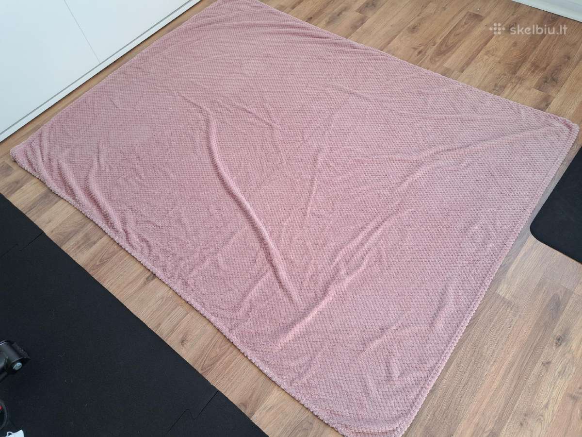 Dekis, užtiesalas, lovatiesė 190x150 cm rožinis