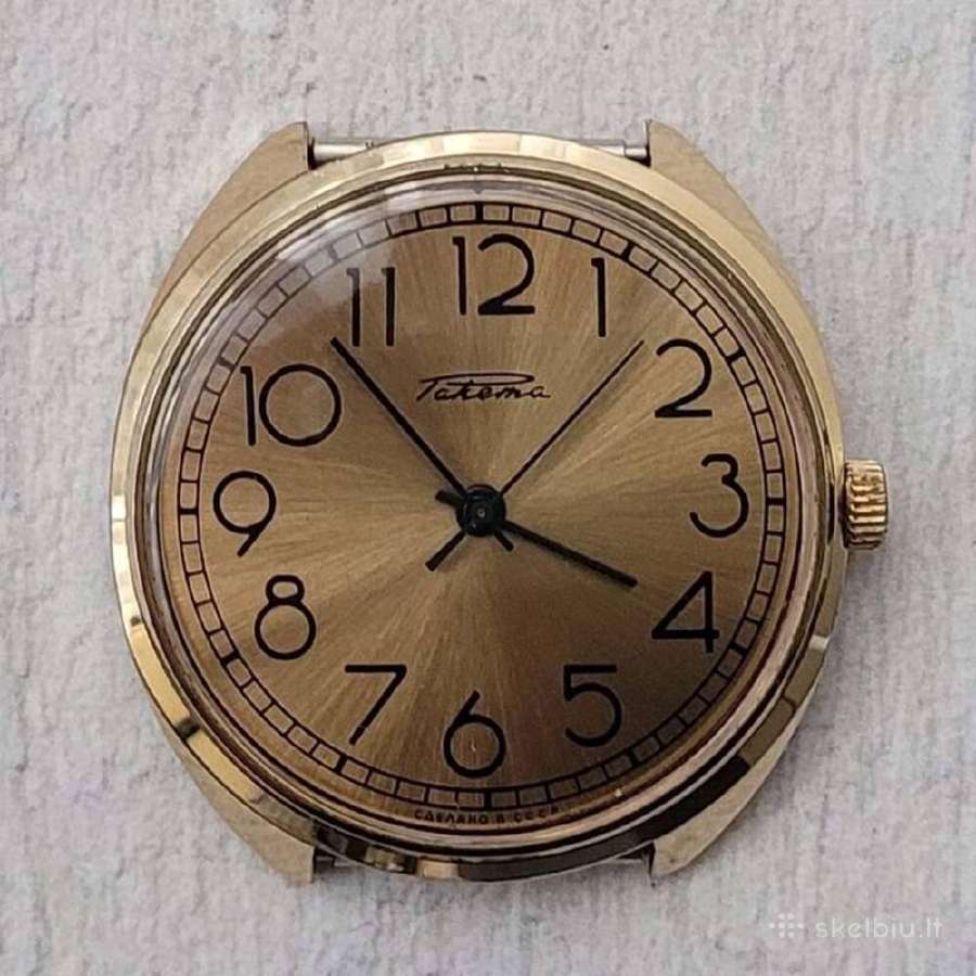 Auksuotas laikrodis "Raketa" TSRS.