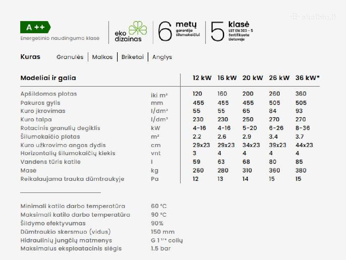 Pellet uni granulinis katilas - 5 klasė - turime - nuotraukos Nr. 4