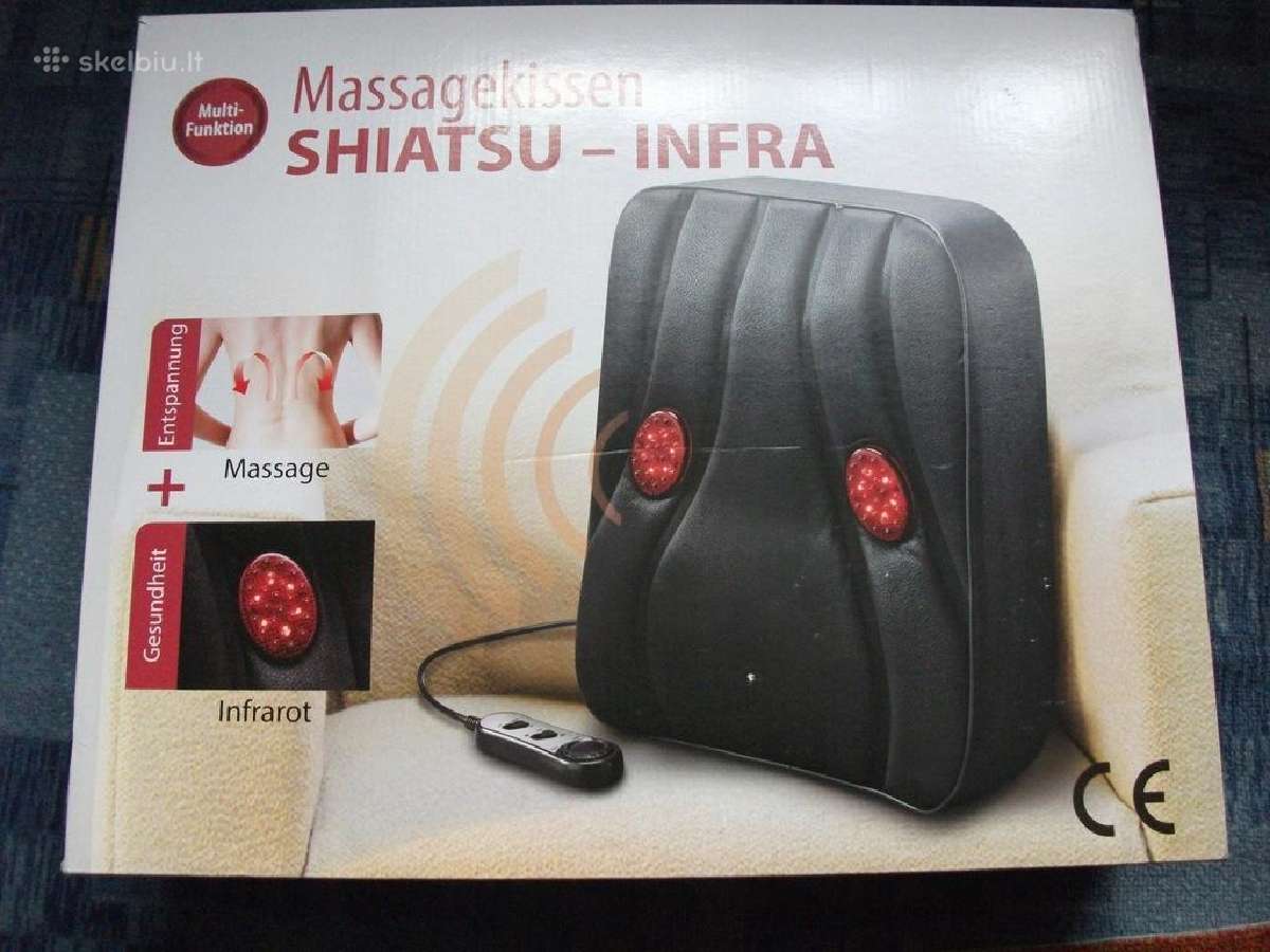 Naujas nugaros masažuoklis Shiatsu Infra