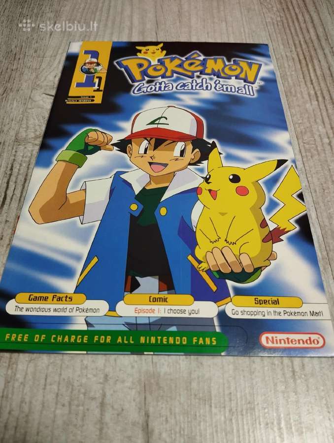 Pokmon kolekcinis vintažinis žurnalas 1 leidimas