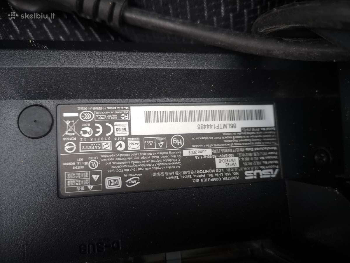 Monitorius 19 coliu hp la1951g ir samsung ir asus - nuotraukos Nr. 3