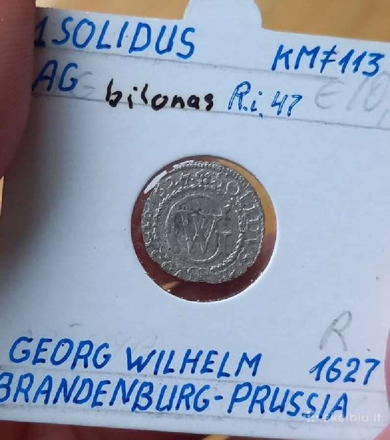 Vokiet- Prūsija- Brandeburg 1627 1 šiling (sidabr)