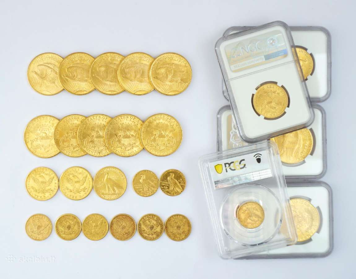 Us 5, 5 (su indėnu), 10, 20 dolerių monetos - nuotraukos Nr. 2