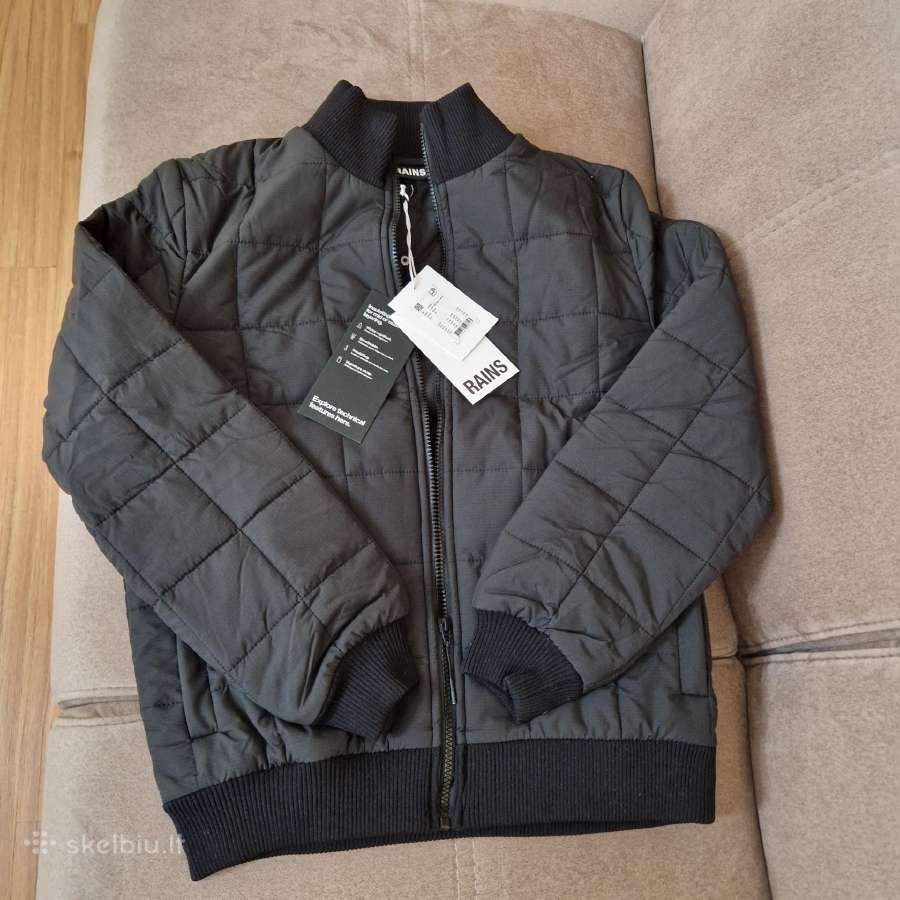 Juoda Rains bomber stiliaus striukė - nuotraukos Nr. 2