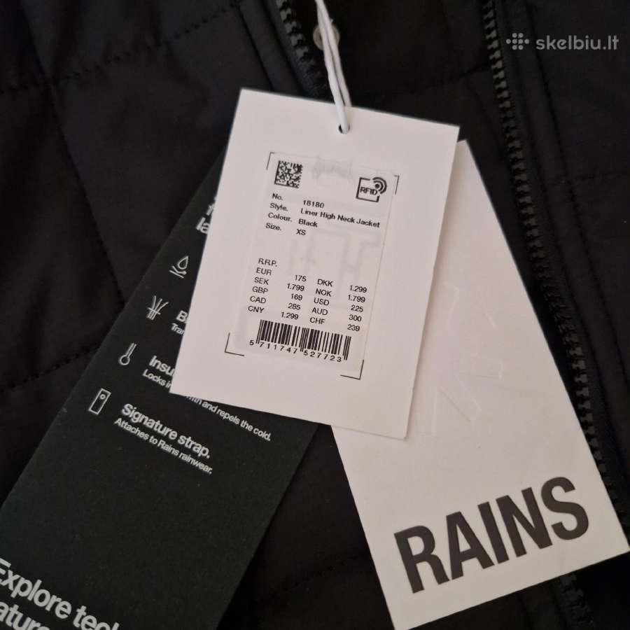 Juoda Rains bomber stiliaus striukė - nuotraukos Nr. 5