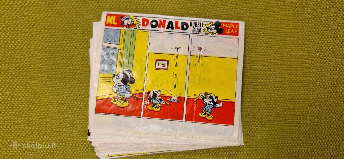 Donald Ml kramtomosios gumos popierėliai #D