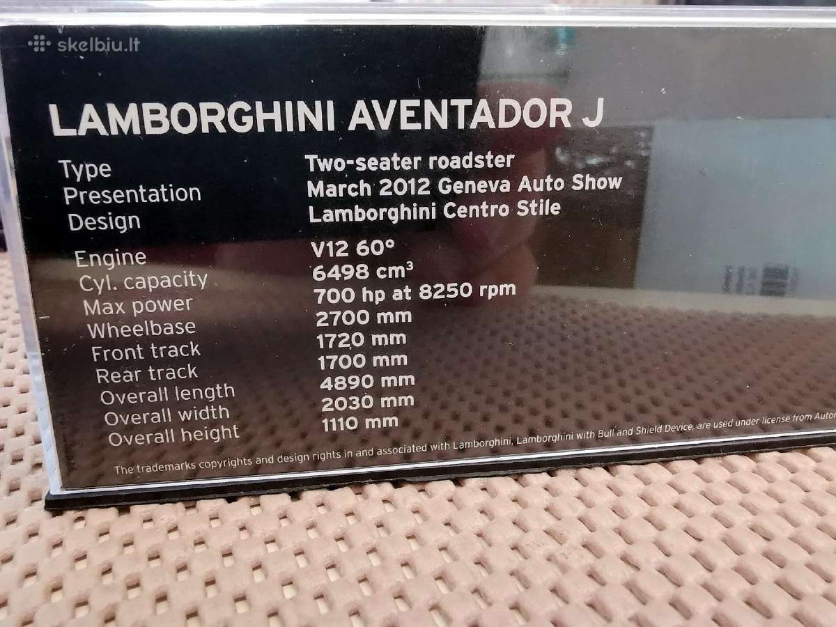 1:43 Sportinių (Lamborghini) Automobilių Modeliai - nuotraukos Nr. 6