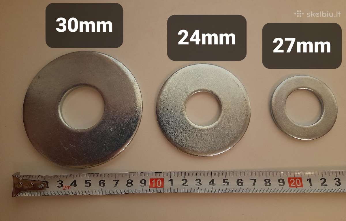 Sriegtas strypas M24-30, veržlės, poveržlės - nuotraukos Nr. 2