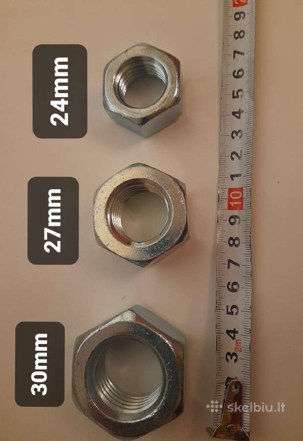 Sriegtas strypas M24-30, veržlės, poveržlės - nuotraukos Nr. 3