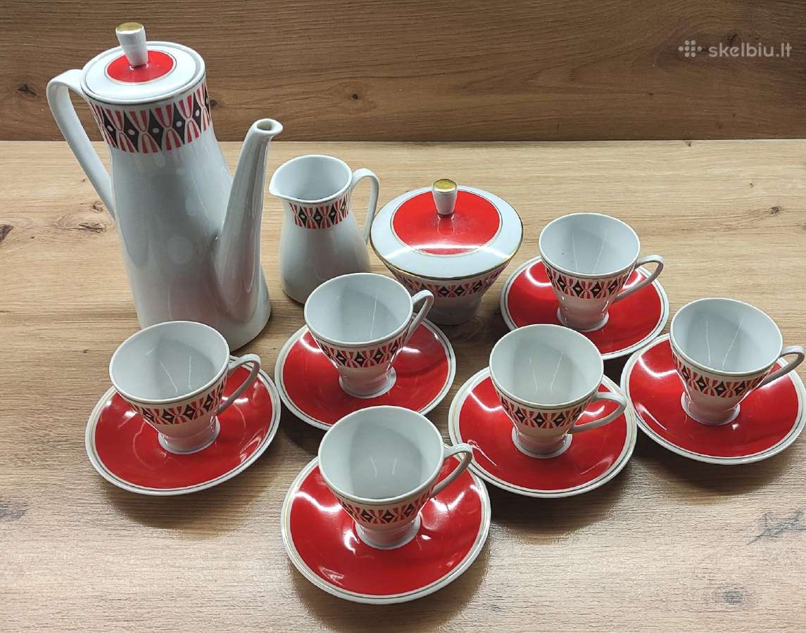 Arbatos kavos rinkinys/servizas Freiberger 1960gdr - nuotraukos Nr. 2