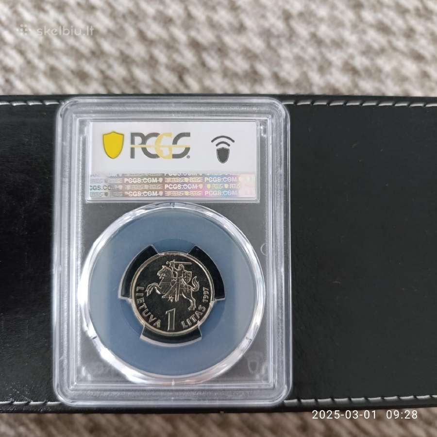 1 vienas litas Jurgutis Pcgs Ms66 - nuotraukos Nr. 2