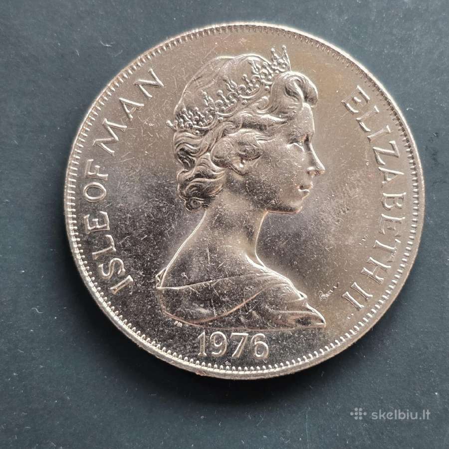 Isle of Man 1976 1crown G.washington - nuotraukos Nr. 2